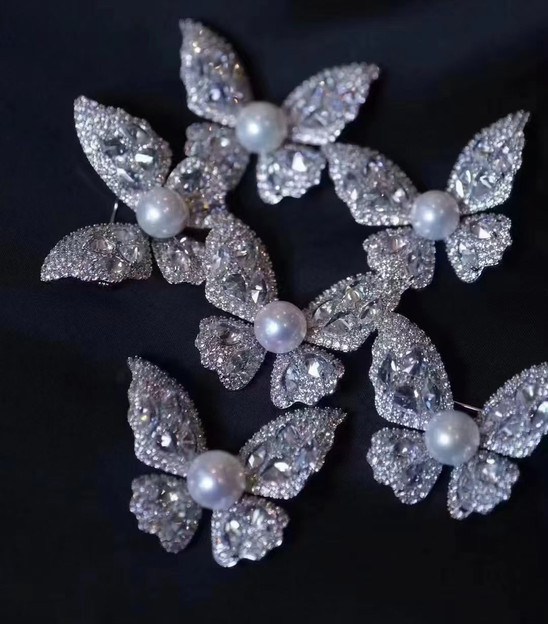 Freshwater Pearl Butterfly Brooch