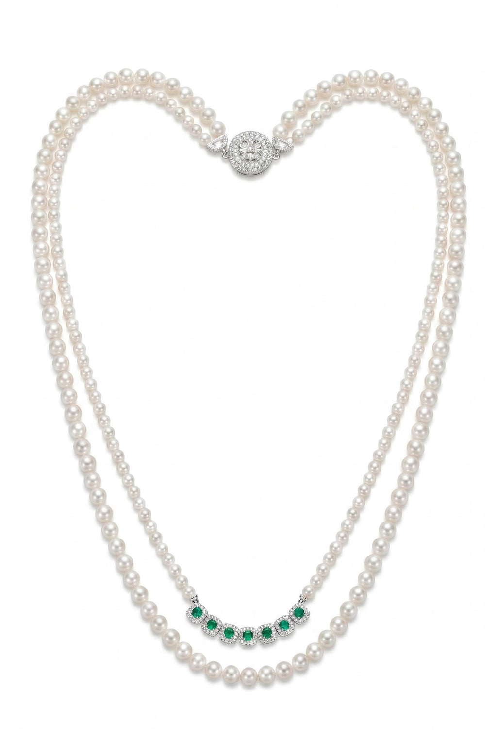 Natural Freshwater Pearl Double Layer Long Necklace
