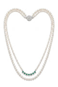Natural Freshwater Pearl Double Layer Long Necklace