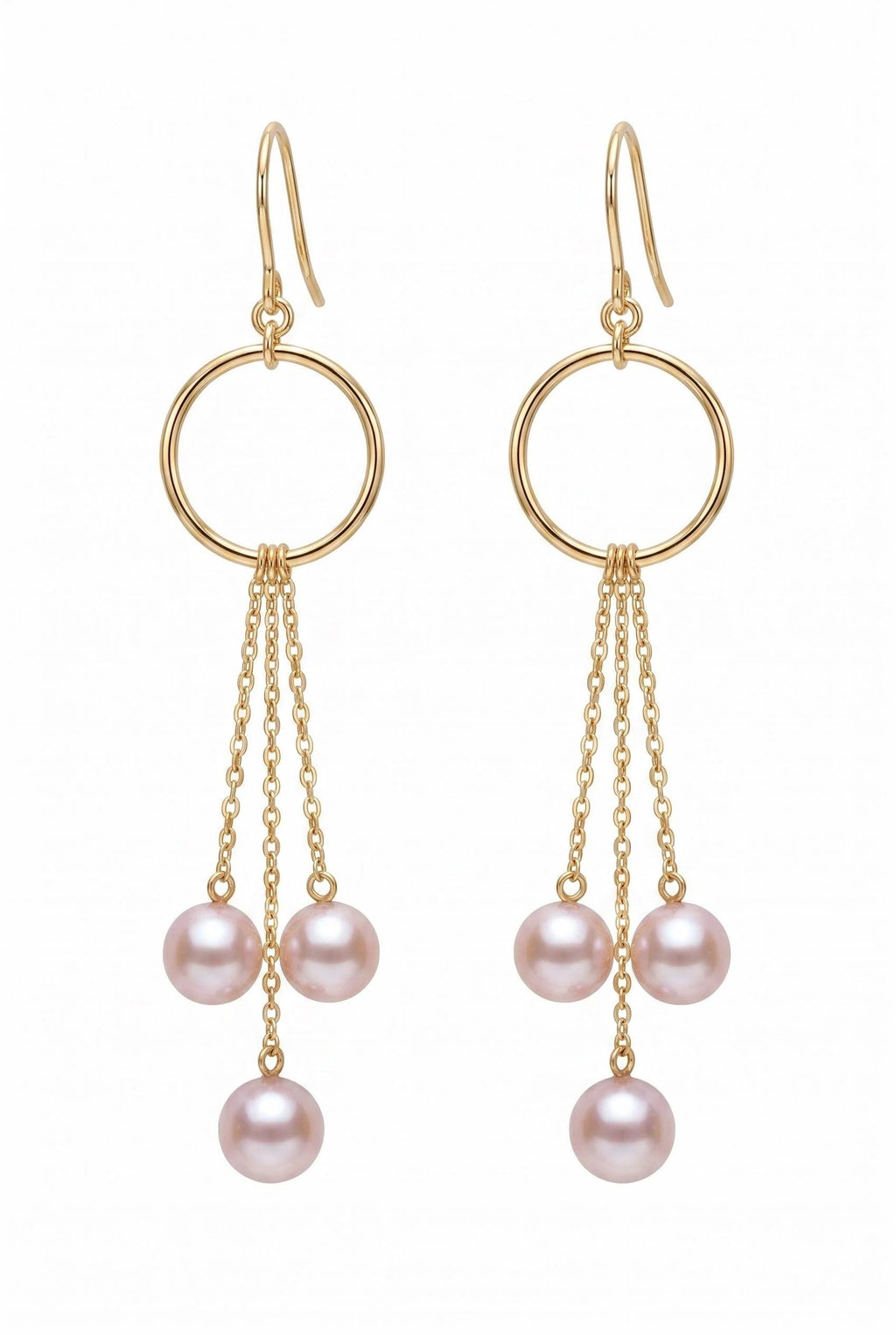6–6.6mm Akoya Pearl Drop Earrings in 18K Gold