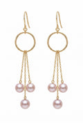 6–6.6mm Akoya Pearl Drop Earrings in 18K Gold