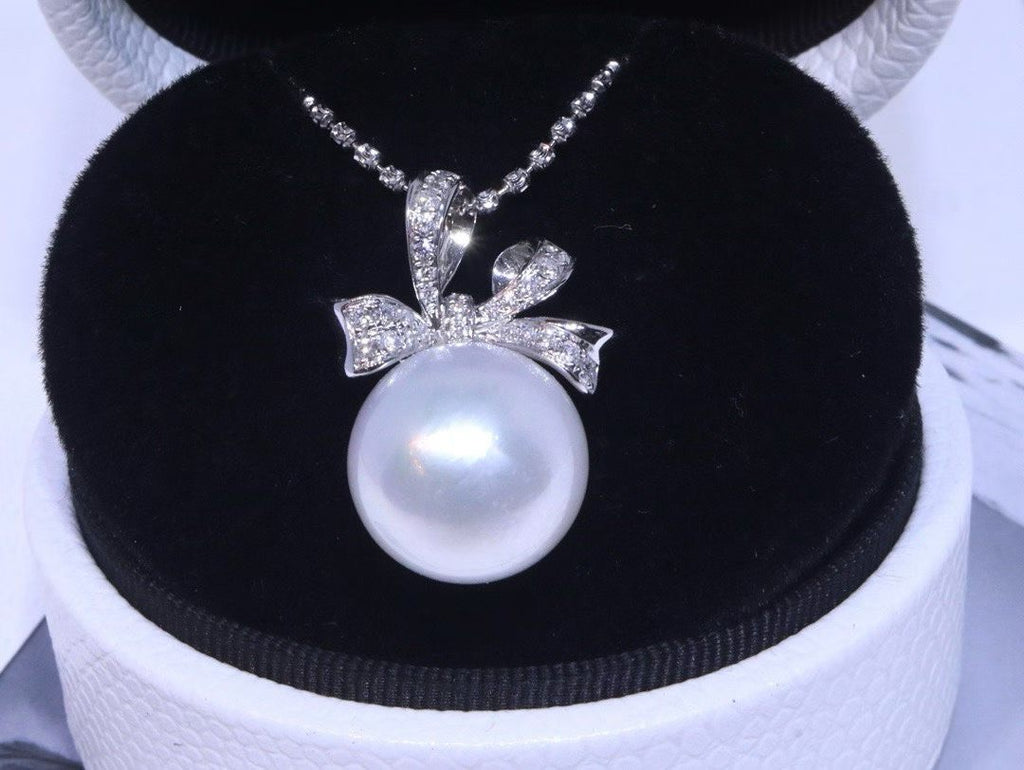 Australian South Sea Pearl Bow Pendant Necklace