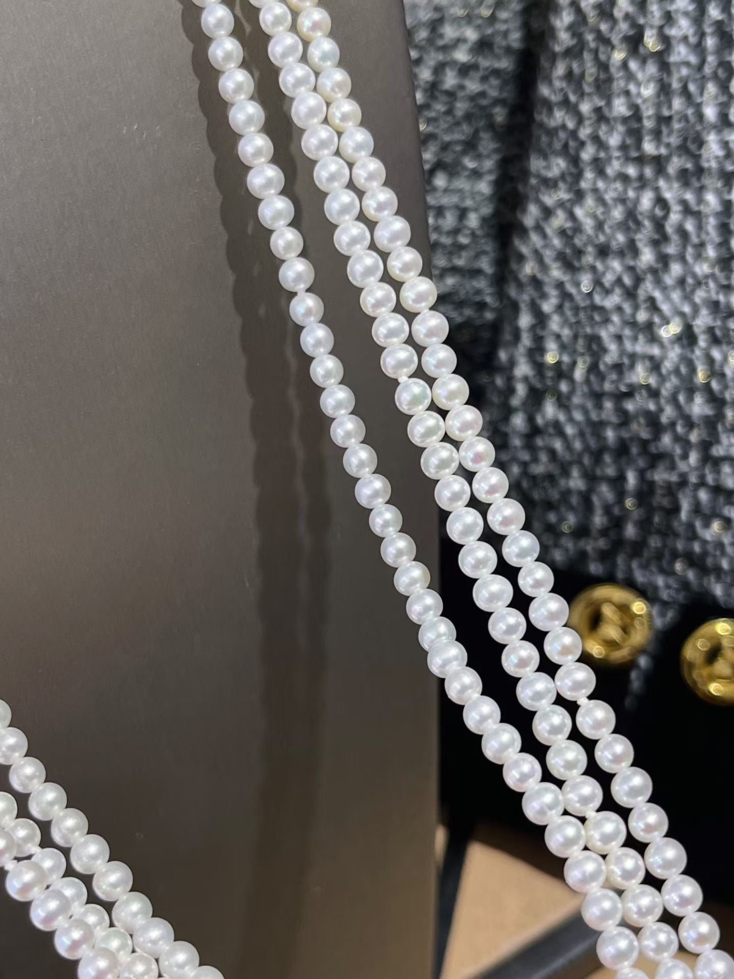 Multi-Layer Natural Freshwater Pearl Long Necklace