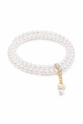 Natural Freshwater Double-Strand Pearl Tassel Bracelet