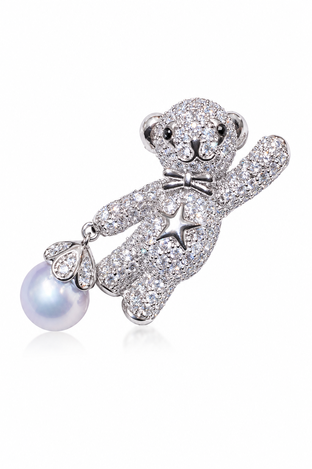 Freshwater Pearl Cute Bear Brooch