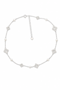 Freshwater Pearl Four-Leaf Clover Necklace
