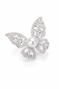 Freshwater Pearl Butterfly Brooch