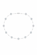 Starry Madama Akoya Pearl 18K White Gold Necklace