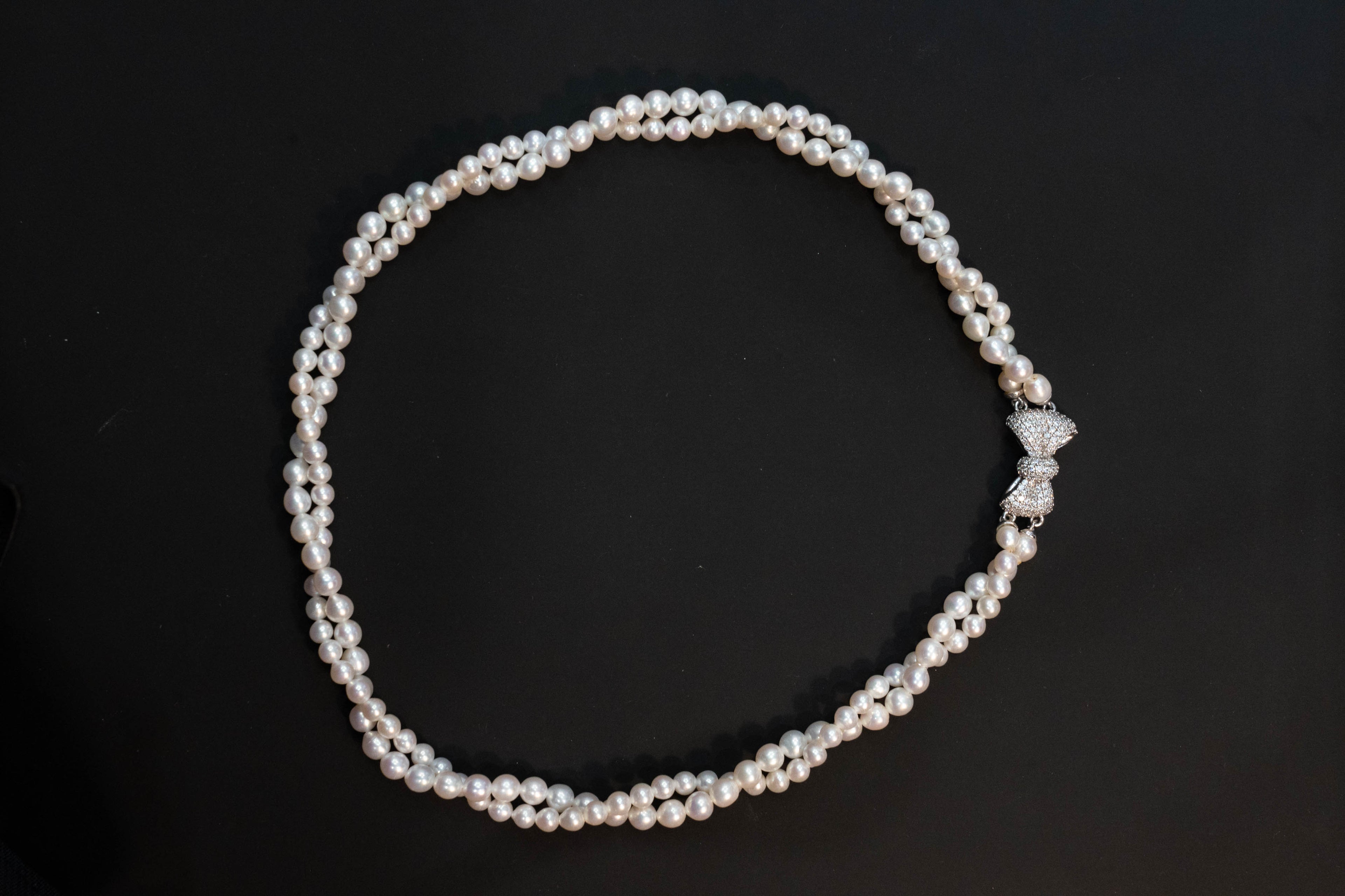 4–6mm natural freshwater double-layer pearl necklace