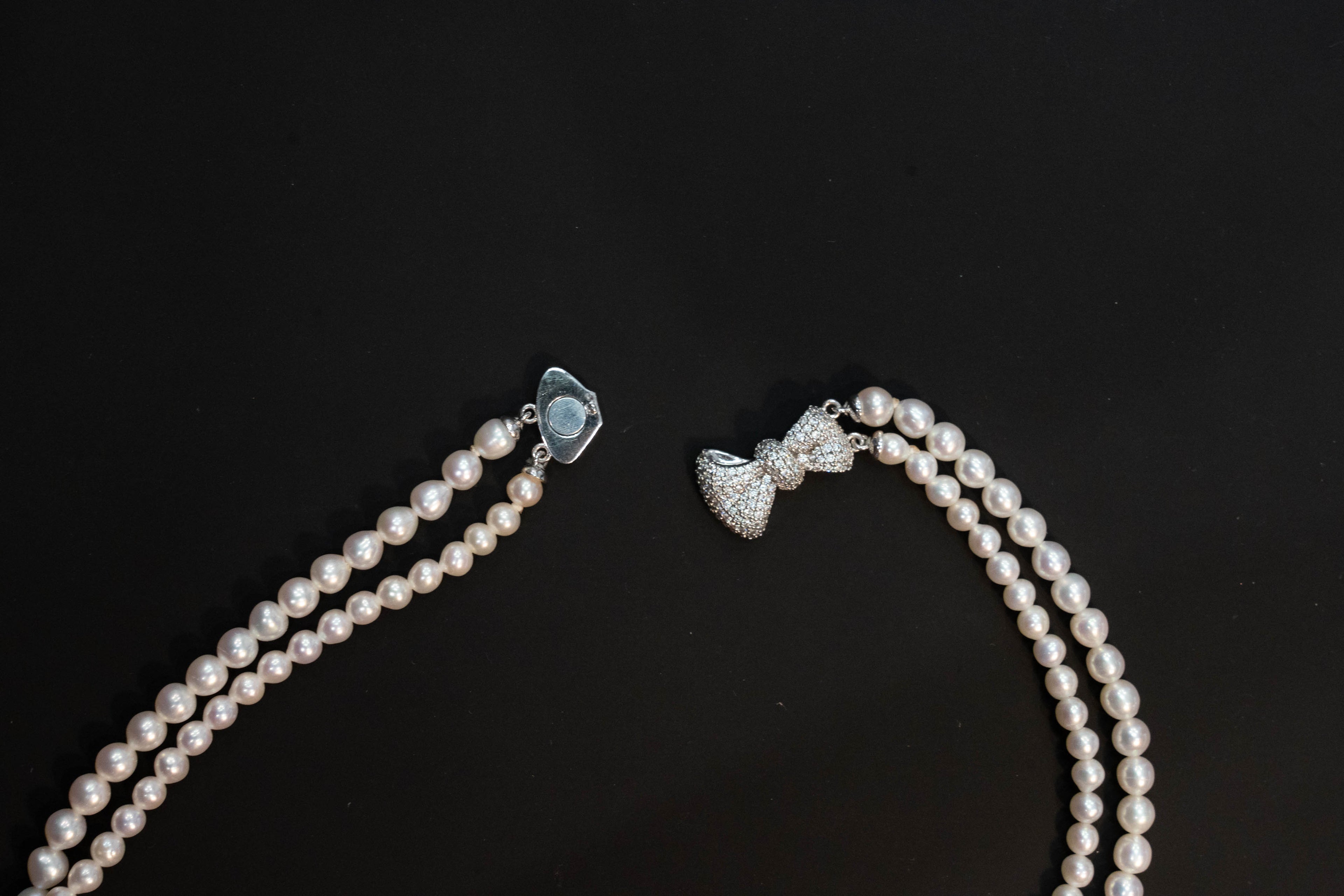 4–6mm natural freshwater double-layer pearl necklace