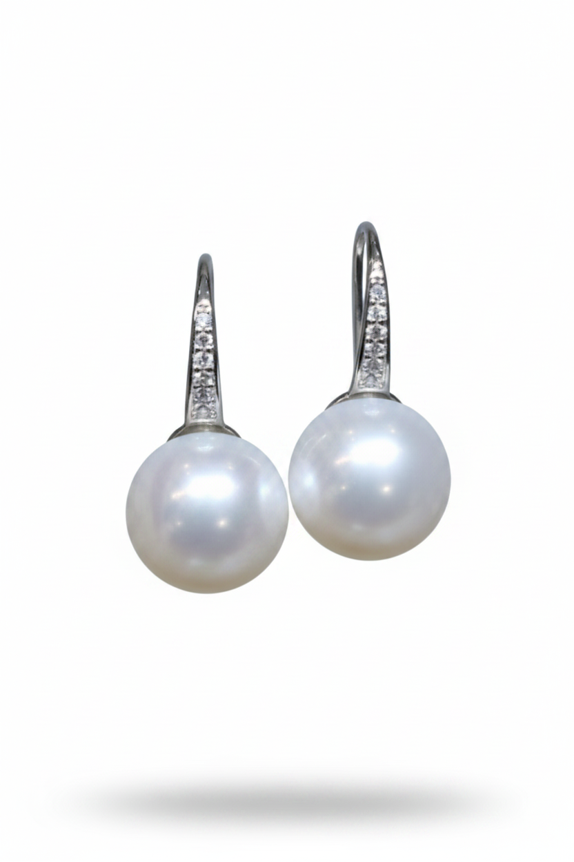 Natural Freshwater Pearl Sterling Silver Stud Earrings