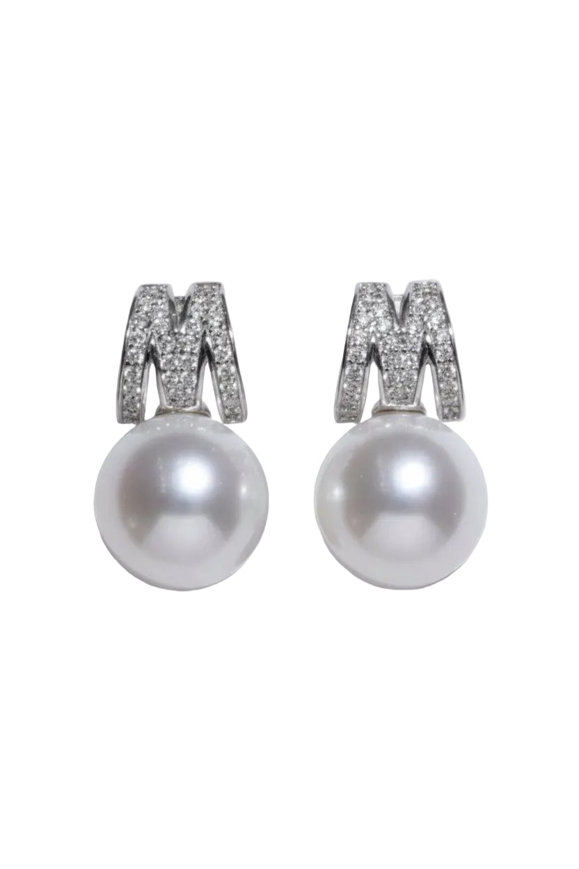 Natural Freshwater Pearl Stud Earrings in S925 Sterling Silver