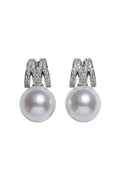Natural Freshwater Pearl Stud Earrings in S925 Sterling Silver