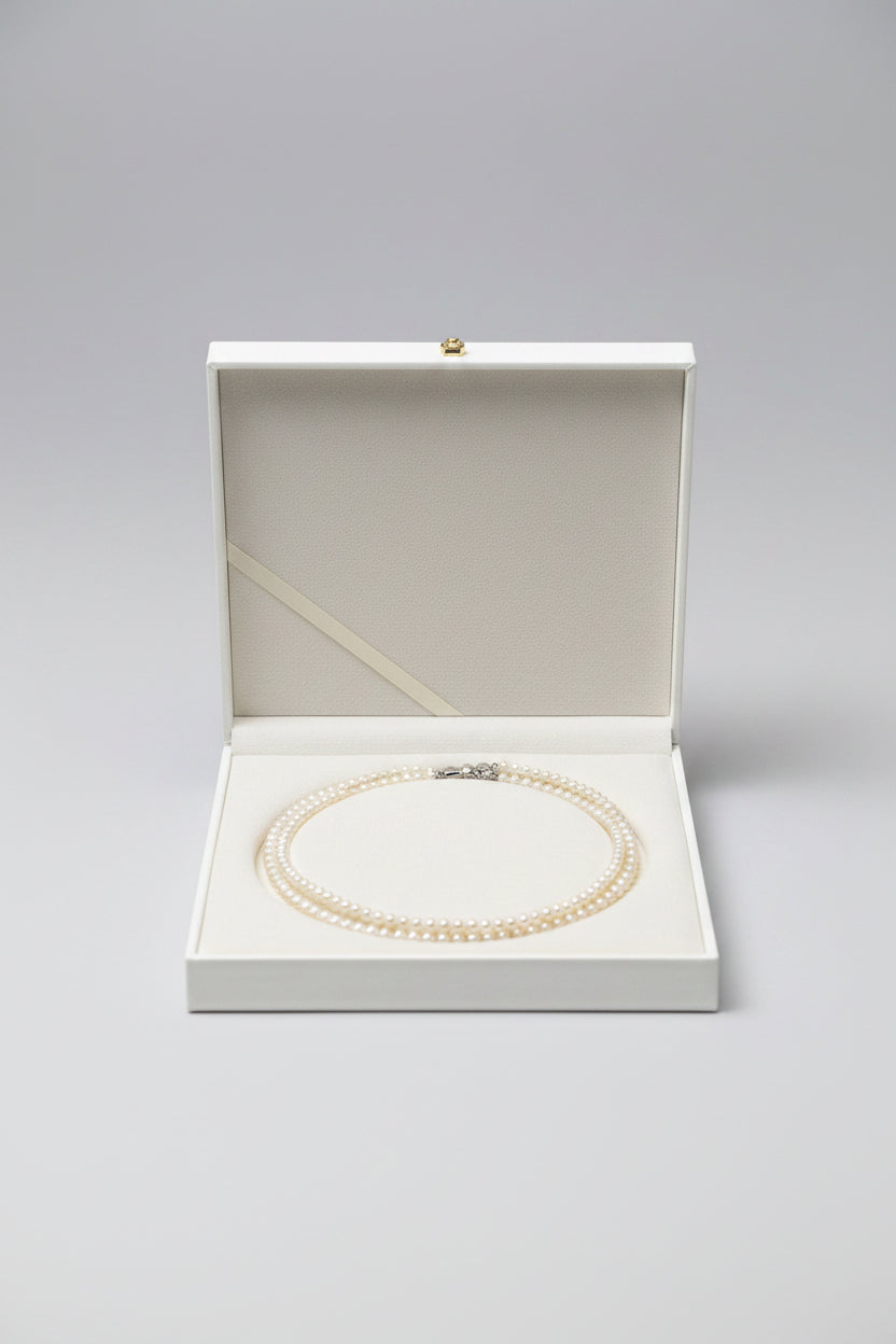 4–6mm natural freshwater double-layer pearl necklace