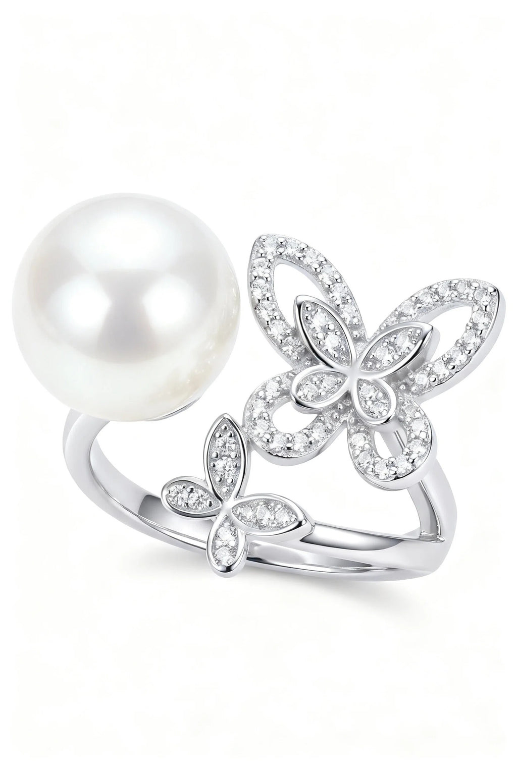 Modern Natural Freshwater Pearl Ring in S925 Sterling Silver