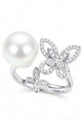 Modern Natural Freshwater Pearl Ring in S925 Sterling Silver