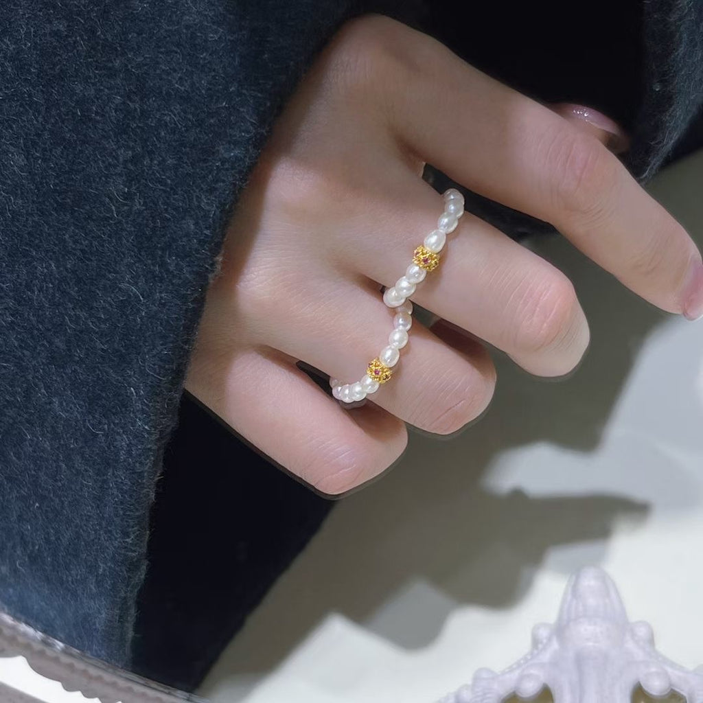 Natural Freshwater Mini Pearl Ring