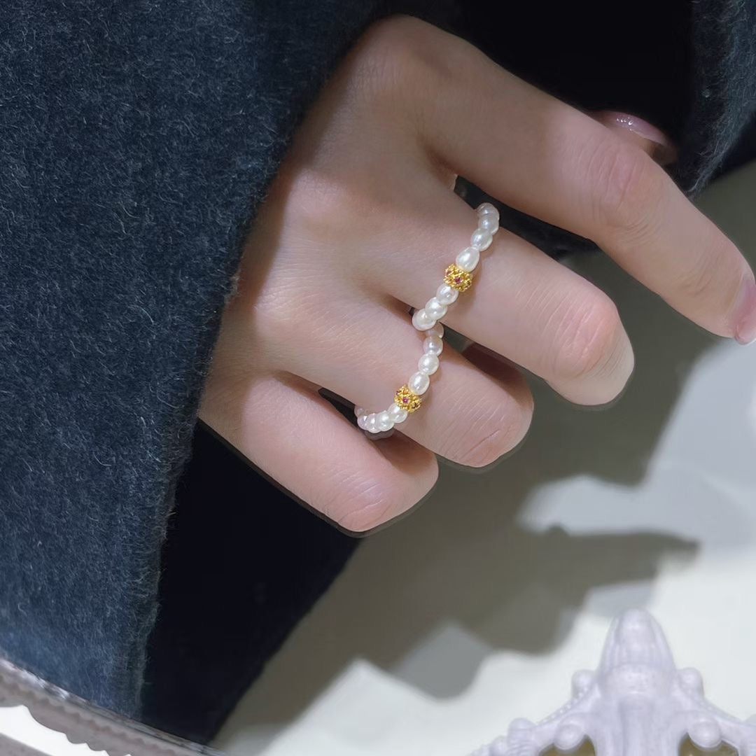 Natural Freshwater Mini Pearl Ring