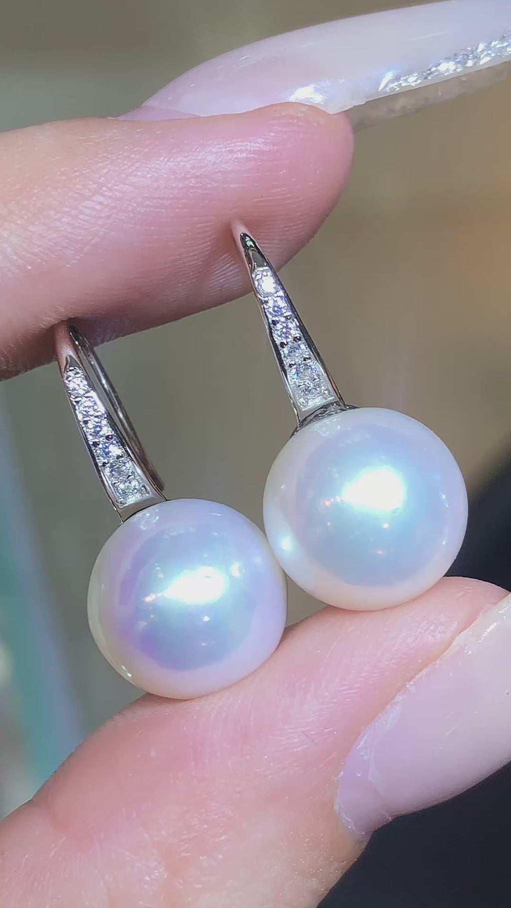 Natural Freshwater Pearl Sterling Silver Stud Earrings