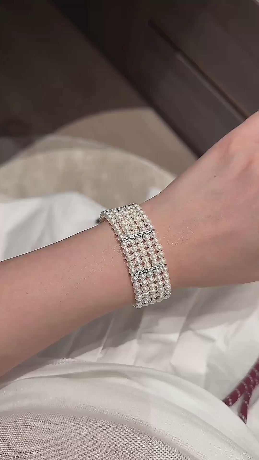 Natural Freshwater Pearl S925 Sliver Bracelet